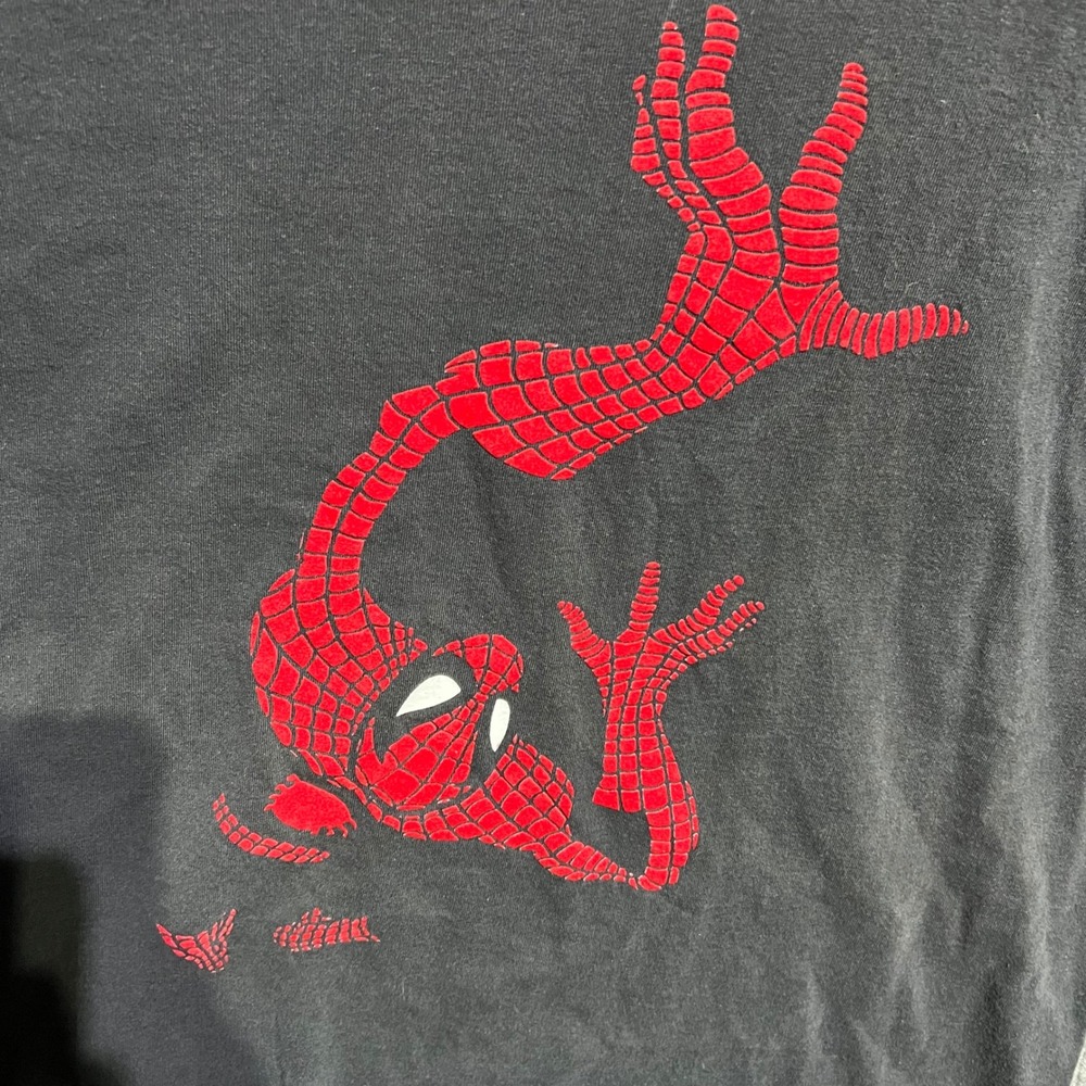 Vintage Delta Spider Man T Shirt Mens Large Black Red Puff Print Marvel Comics - Picture 4 of 10